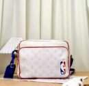 2026 New Men's Crossbody Bag, Fashionable Casual Shoulder Bag, NBA Collaboration Messenger Bag - white