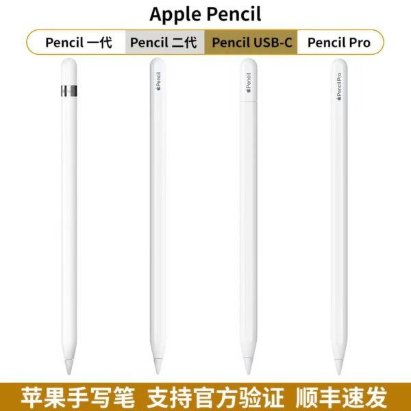 iPad Pro stylus (first, second, and third generation) capacitive stylus, Apple Pencil tablet stylus.