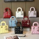 Luxury Quilted Lady Bag - Glossy Patent Leather Mini Tote Crossbody Bag
