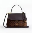 2026 COACH Signature Canvas & Leather Satchel Bag - 2-Color Vintage Convertible Handbag - Black