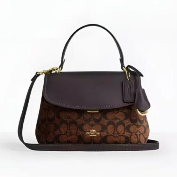 2026 COACH Signature Canvas & Leather Satchel Bag - 2-Color Vintage Convertible Handbag