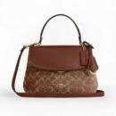 2026 COACH Signature Canvas & Leather Satchel Bag - 2-Color Vintage Convertible Handbag - Brown