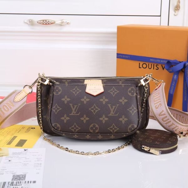 LV-style Monogram Multi Pochette Accessoires 5-in-1 Crossbody Bag