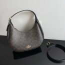 Coach Diamond Quilted Leather Hobo Shoulder & Crossbody Bag - coffee