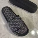 Classic Monogram Slide Sandals, Unisex Casual Slippers - Black