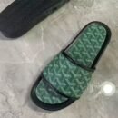 Classic Monogram Slide Sandals, Unisex Casual Slippers - Green