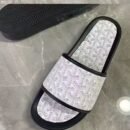Classic Monogram Slide Sandals, Unisex Casual Slippers - white