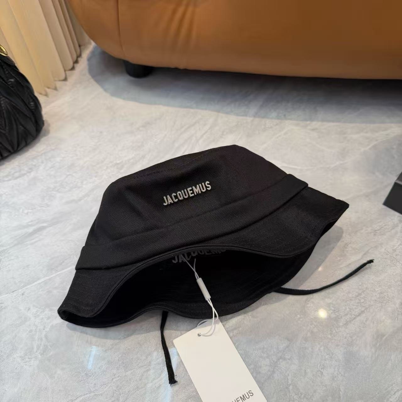 JACQUEMUS Classic Black Bucket Hat | French Minimalist Style - Image 5