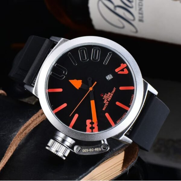 Men Business Fashion Large Dial Quartz Watch, Light Luxury Versatile Waterproof Quartz Wristwatch