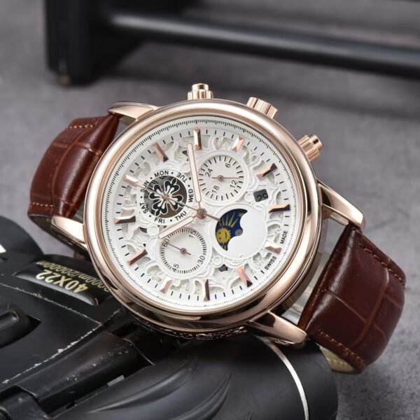 Parda Classic Men's Multi-Functional Sports Watch, All-Weather Full-Function Quartz Wristwatch for Business & Daily Casual