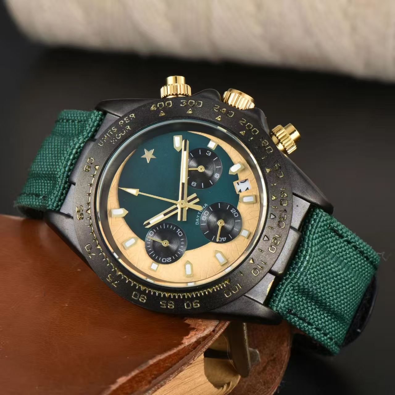Men Vintage Rubber Strap Multi-Function Quartz Watch - Image 5