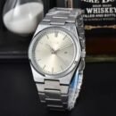 Fashion Business Men's 3 Hands Quartz Watch, Multifunctional Minimalist Versatile Wristwatch - Silver