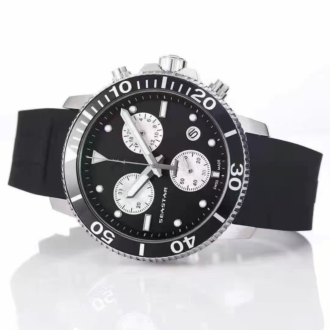 TianS Light Luxury Men Quartz Watch, 6-Hand Timing & Annual Calendar Function, Daily Wear Business Casual Wristwatch - Image 4