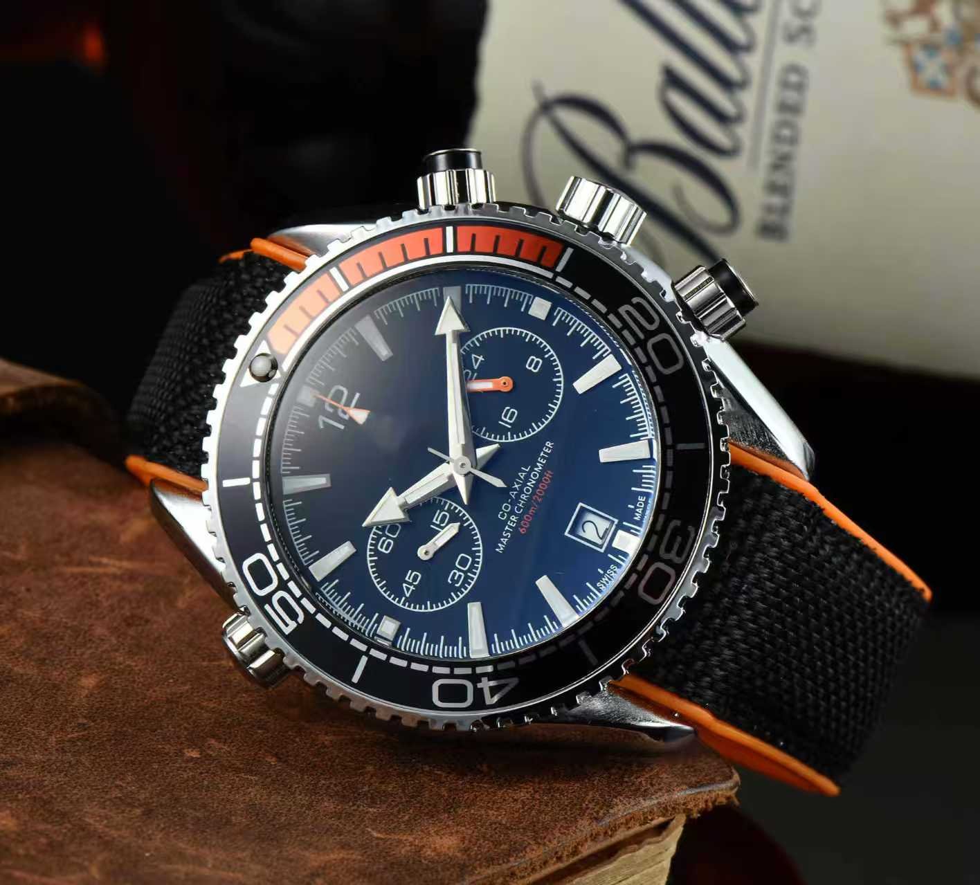 European Style Business Men's 5-Hands Quartz Watch, Multifunctional Timing Stainless Steel Wristwatch - Image 3