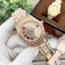 Brilliant Full Diamond Designed Quartz Watch for Ladies, Trendy Light Luxury Elegant Women Watch