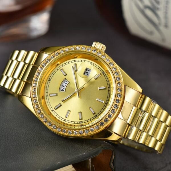Luxury Men Classic Datejust Watch, Three Diamond Markers, Hot Sale Stainless Steel Business Wristwatch