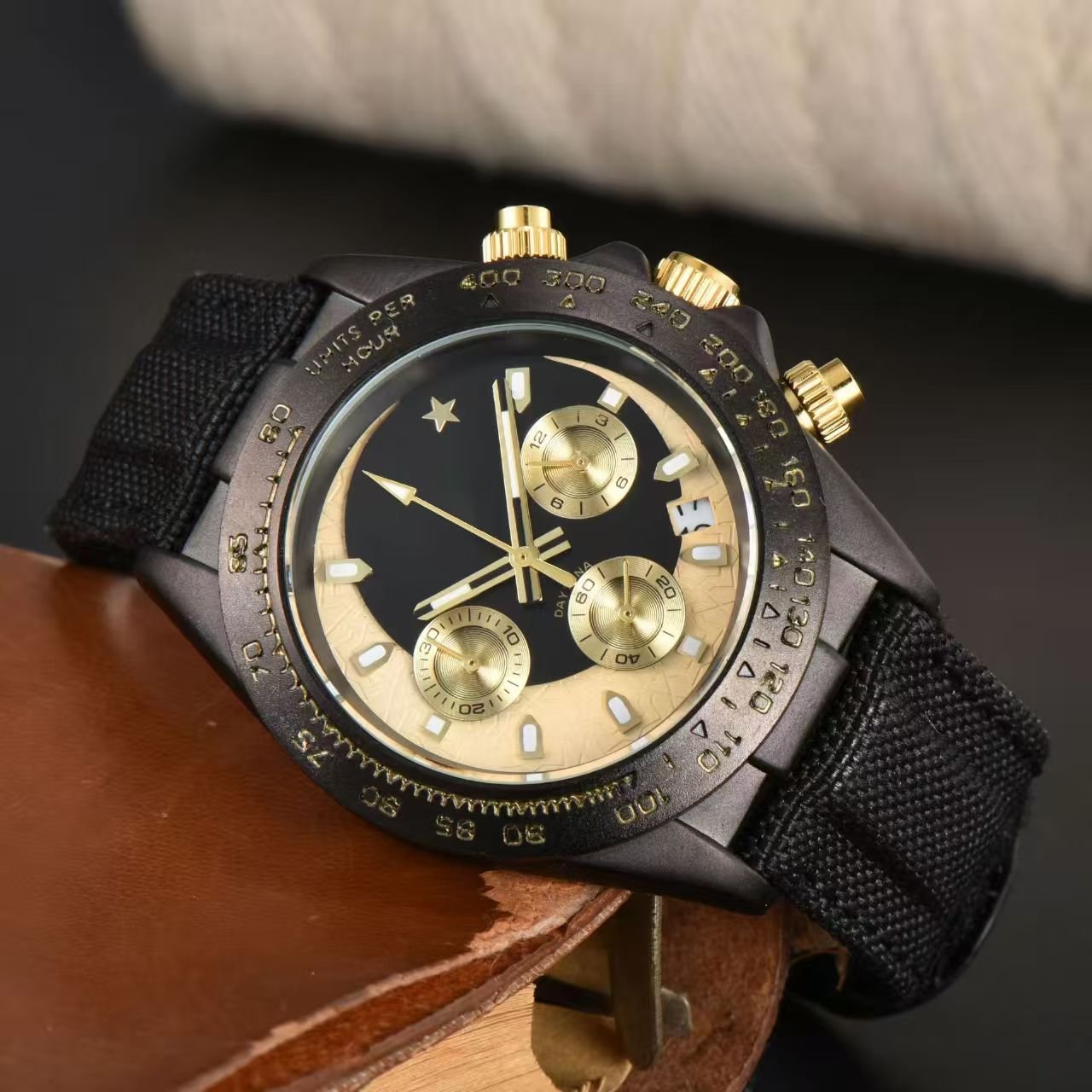 Men Vintage Rubber Strap Multi-Function Quartz Watch - Image 3