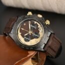 Men Vintage Rubber Strap Multi-Function Quartz Watch - Brown