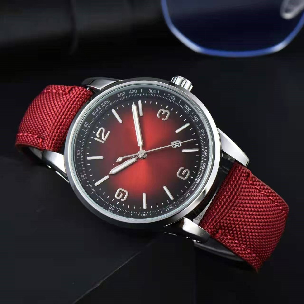 New A Brand Men Quartz Watch, High-Quality 3-Hands Luminous Calendar Watch with Fabric Strap - Image 3