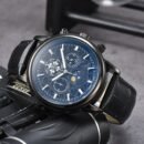 Parda Classic Men's Multi-Functional Sports Watch, All-Weather Full-Function Quartz Wristwatch for Business & Daily Casual - black blue