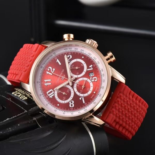 Fashion Silicone Strap Sports Watch, Men Multi-Function Timing Quartz Wristwatch