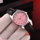 Fashion Ladies Watch 30mm 3 Hands Design Minimalist Versatile Quartz Watch - pink