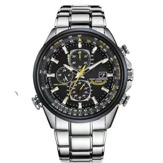 Business Men 3-Eye 6 Hands Multifunctional Chronograph Watch, Vintage Leather Strap Waterproof Wristwatch