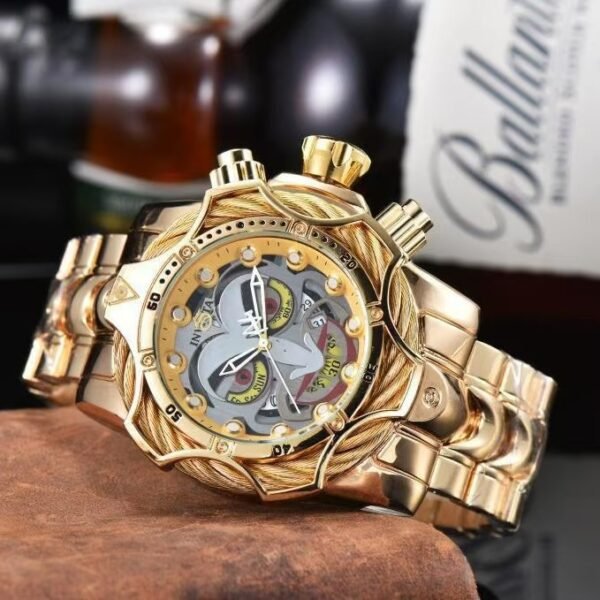 INVICTA Men's Quartz Watch with Colorful Joker Dial, Stainless Steel Band, Waterproof Personality Wristwatch for Business & Daily Wear