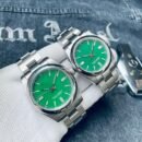 Light Luxury Classic Couple Automatic Mechanical Watch, Candy Dial Stainless Steel Bracelet Fashion Couple Wrist Watch - Green
