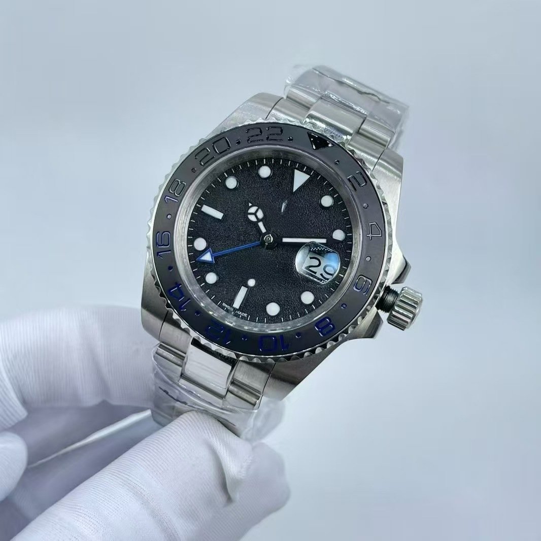 GMT Series Men Business Automatic Mechanical Watch, Dual Time Zone Multifunctional Waterproof Wristwatch for Men