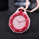 Style A Fashion Trendy Quartz Pocket Watch, Vintage Flip Cover Pocket Watch, Men Pocket Clock Gift Accessory - pink