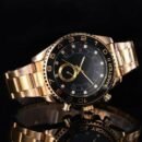 Rol Series Trendy Men Watch, Business Casual Wristwatch Support Drop Shipping - black gold