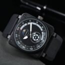 New Arrival Men Starry Sky Series Automatic Mechanical Watch, BR Silicone Band Sports Casual Men Wrist Watch - white