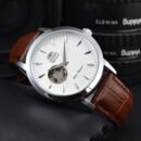 Mechanical Lion Men Mechanical Watch, Hollow Large Dial Steel Band Wristwatch, Wear-resistant Waterproof Watch for Business & Sports
