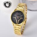 Wish Style BMW Steering Wheel Shaped Fashion Men Watch, Creative Personality Quartz Wristwatch - Gold