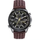 Business Men 3-Eye 6 Hands Multifunctional Chronograph Watch, Vintage Leather Strap Waterproof Wristwatch - Brown