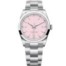 Minimal 3 Hands 36mm Couple Business Quartz Watch, Pair Waterproof Wristwatch for Men and Women - pink