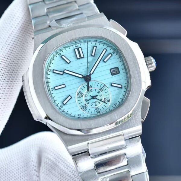 Business Sport Men Automatic Mechanical Watch, PP Style Nautilus & Aquanaut Series Stainless Steel Band Wristwatch