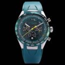 Fashion Men 6 Hands Chronograph Quartz Watch, Multifunctional Business Casual Waterproof Steel Band Wristwatch - Green