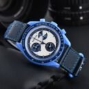 OG Style Unisex 6 Hands Chronograph Quartz Watch, Rubber Case Super Luminous Casual Sports Wristwatch
