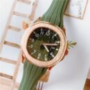 Fashion Luxury Silicone Strap Wristwatch, FL Style Multifunctional Waterproof Casual Sports Quartz Watch for Men - Green