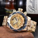 INVICTA Men's Quartz Watch with Colorful Joker Dial, Stainless Steel Band, Waterproof Personality Wristwatch for Business & Daily Wear - blue gold