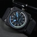 Men Luxury Tonneau Square Mechanical Watch, Business Casual Stainless Steel Wristwatch, Multifunctional Hollow Watch with Moon Phase & Calendar Display