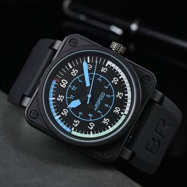 Men Luxury Tonneau Square Mechanical Watch, Business Casual Stainless Steel Wristwatch, Multifunctional Hollow Watch with Moon Phase & Calendar Display