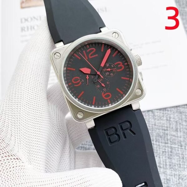 Trendy Men's 6-Hands Automatic Mechanical Watch, Business Casual Multifunctional Waterproof Chronograph Watch
