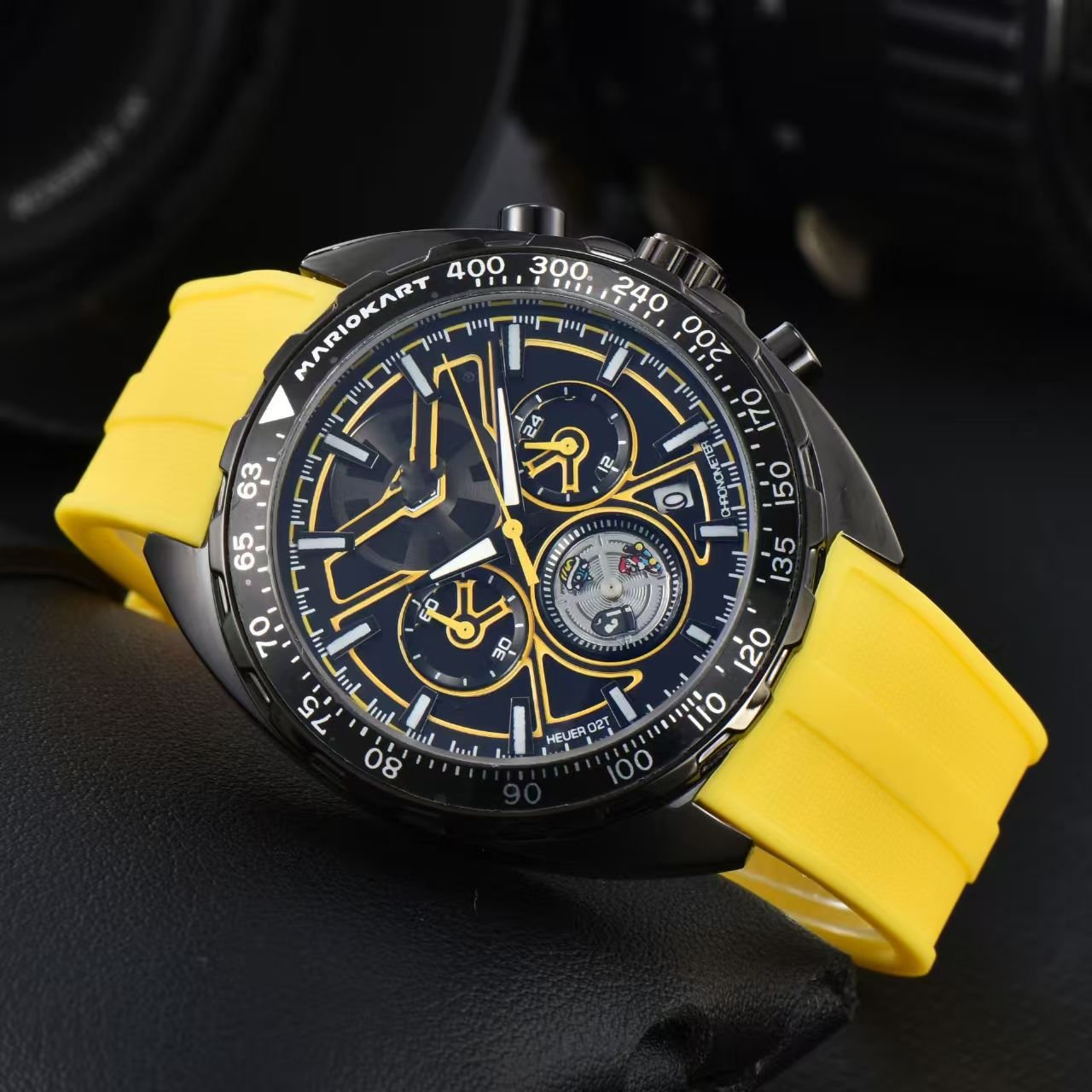 Sports Business Men Multifunctional Chronograph Watch, YP Style Waterproof Steel Band Wristwatch - Image 5