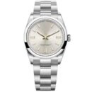 Minimal 3 Hands 36mm Couple Business Quartz Watch, Pair Waterproof Wristwatch for Men and Women - Silver
