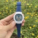 Business Men Stainless Steel Strap Quartz Watch, Multi-Function 5 Hands Moon Phase Calendar Watch