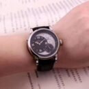 Fashion Minimalist Mechanical Watch for Men, Luminous Dial Water Resistant Business Wristwatch - Black
