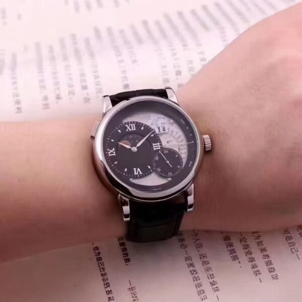 Fashion Minimalist Mechanical Watch for Men, Luminous Dial Water Resistant Business Wristwatch